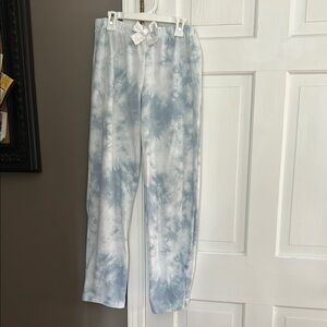Blue and White Tie-Dye Lounge Pants